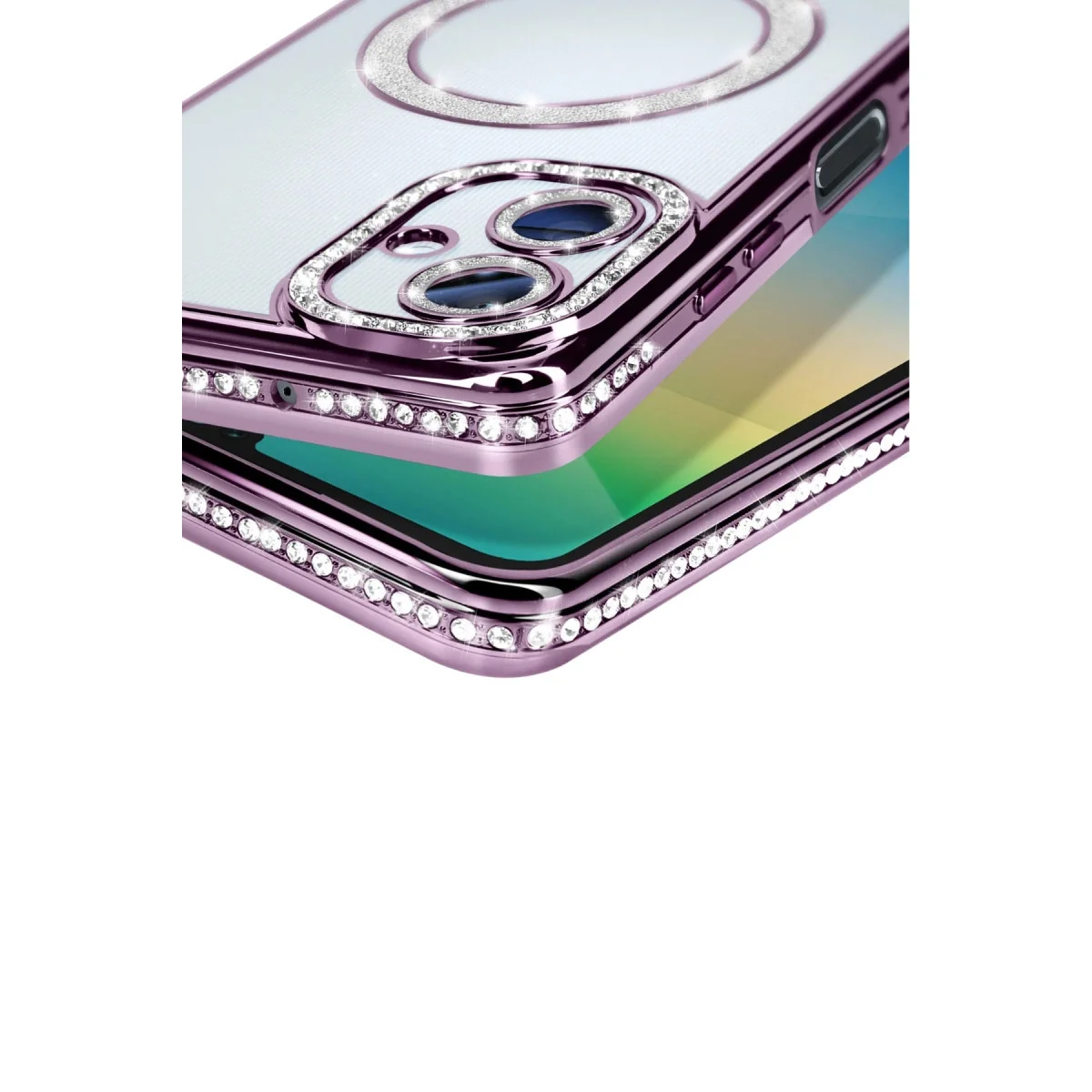 Samsung Galaxy A06 Joke Simli Magneticsafe Kılıf - Derin Mor görsel 3