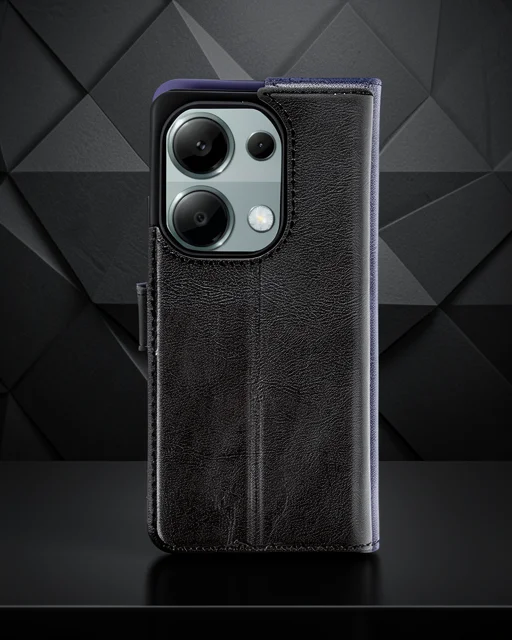 Xiaomi Redmi Note 13 Pro 4g Kılıf Trend S Plus Kapaklı Kılıf - Siyah