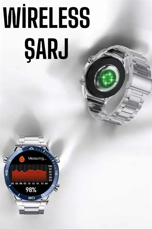 Akıllı Saat Yeni Nesil 2024 Model Metal Kordonlu Bluetooth Bağlantılı görsel 3
