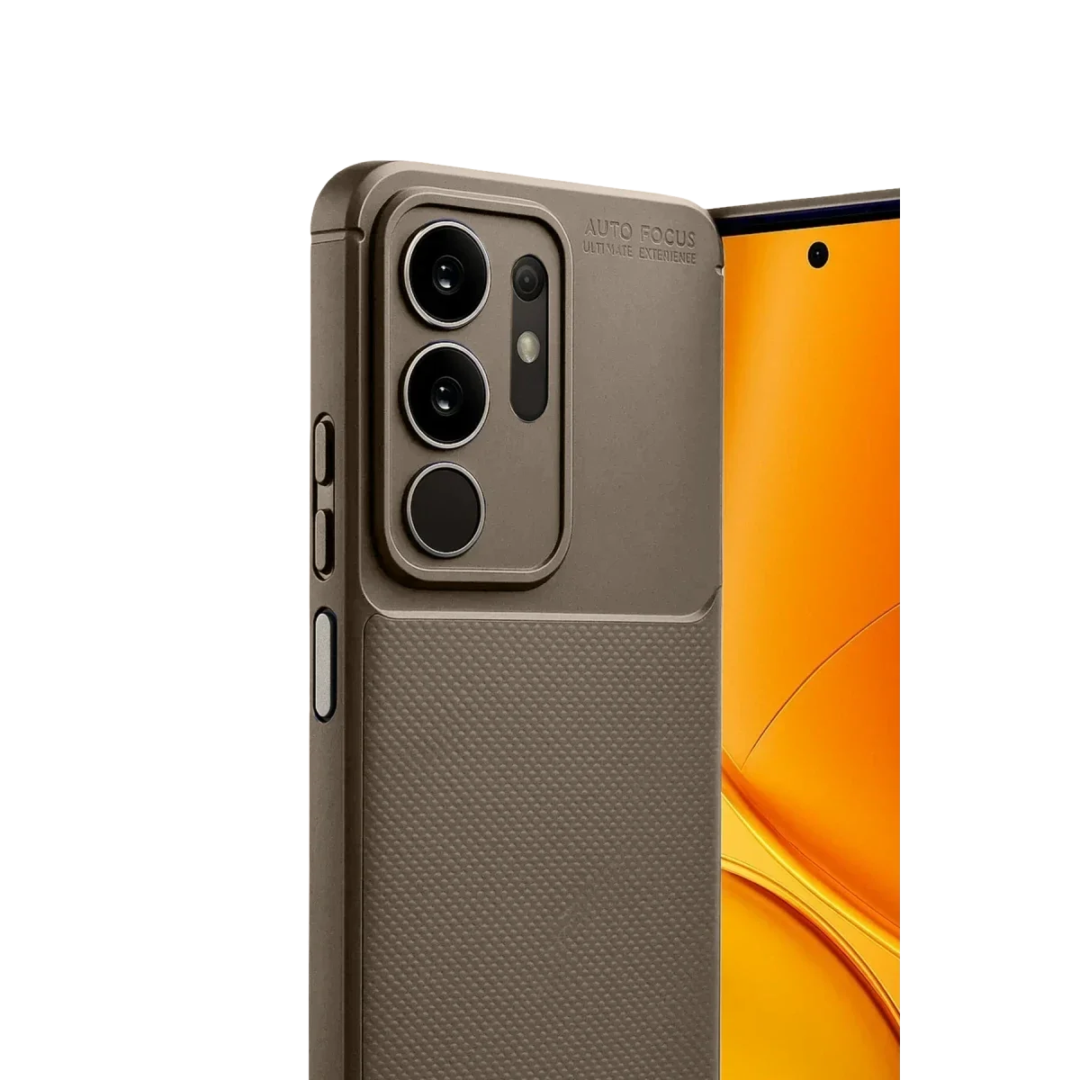 Vivo Y29 4G Auto Focus Karbon Kapak - Kahverengi görsel 3