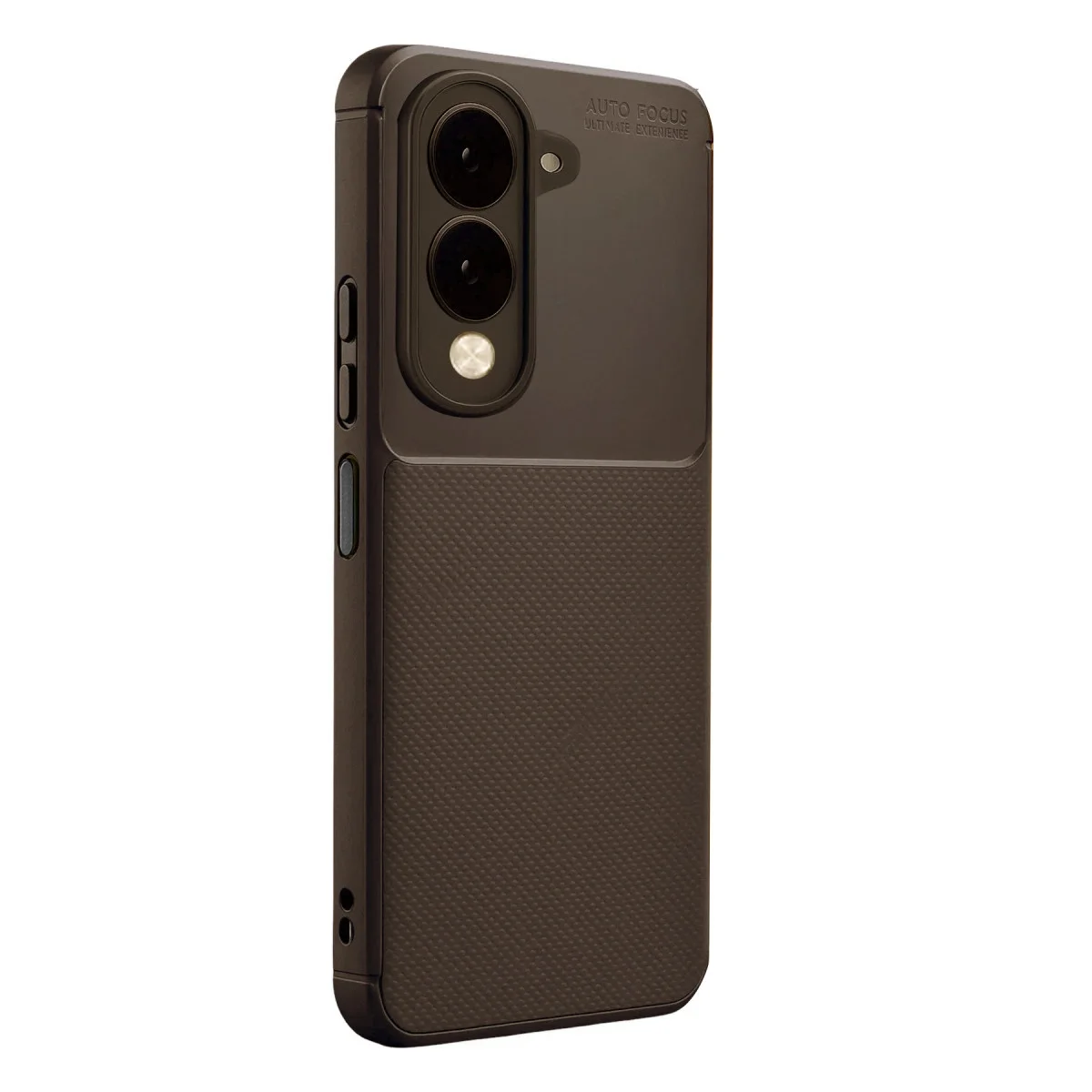 Vivo Y29s Auto Focus Karbon Kapak - Kahverengi görsel 3