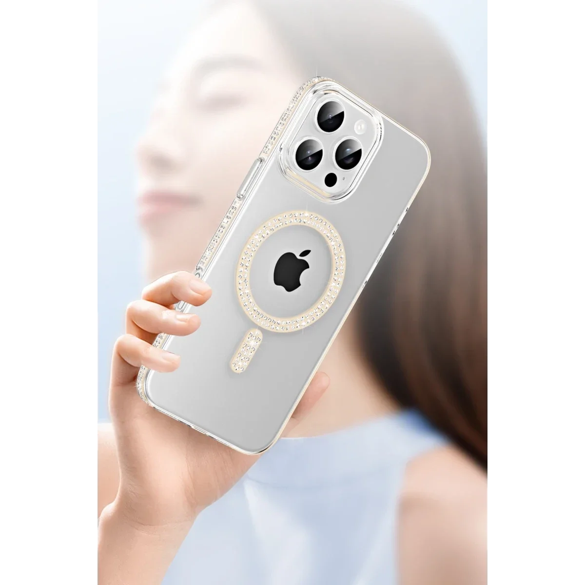 Joko Apple iPhone 16 Pro Max Move Taşlı Magsafe Kapak - Lila görsel 4