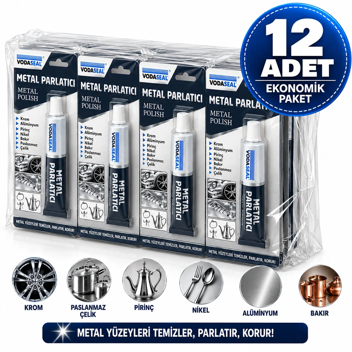 12 Adet Metal Parlatıcı 40GR görsel 2