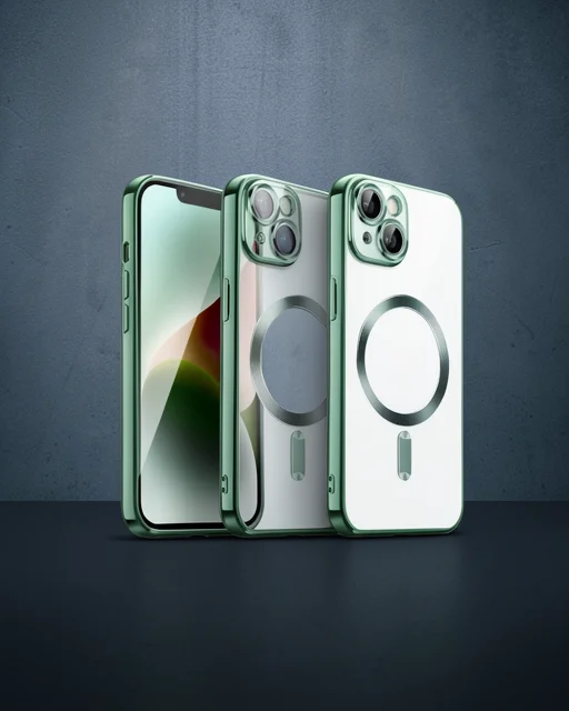 Apple İphone 13 Kılıf Kross Magneticsafe Kapak - Koyu Yeşil
