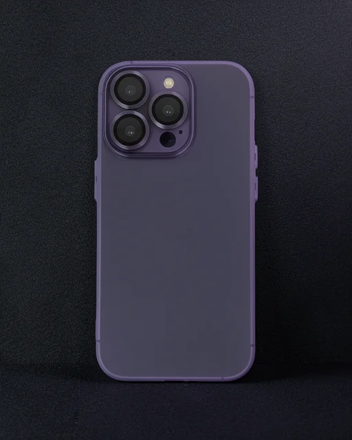 Apple İphone 14 Pro Max Kılıf Luko Lens Silikon - Derin Mor