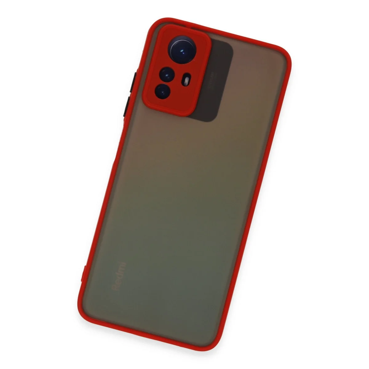 Xiaomi Redmi Note 12s Kılıf Montreal Silikon Kapak - Kırmızı görsel 3