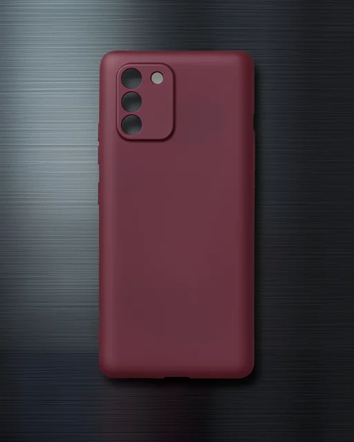 Samsung Galaxy A91 / S10 Lite Kılıf First Silikon - Mürdüm