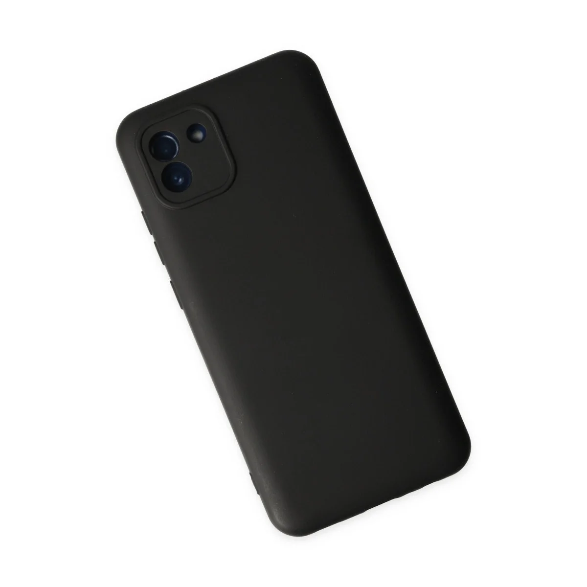 Samsung Galaxy A03 Kılıf Nano İçi Kadife Silikon - Siyah görsel 3