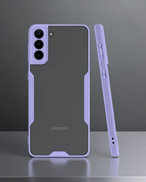 Samsung Galaxy S21 Plus Kılıf Platin Silikon - Lila