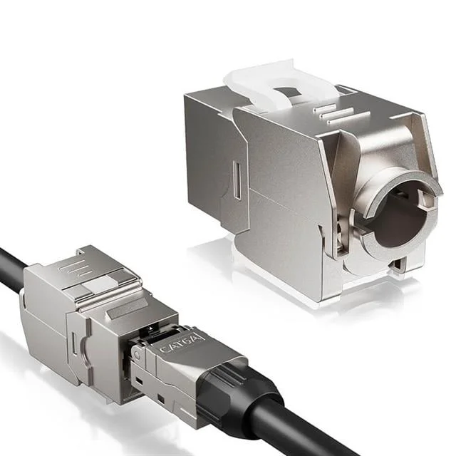 PM-29567 CAT7 10Gbps Toolless Keystone Jack Full Metal Zırhlı Konnektör görsel 2