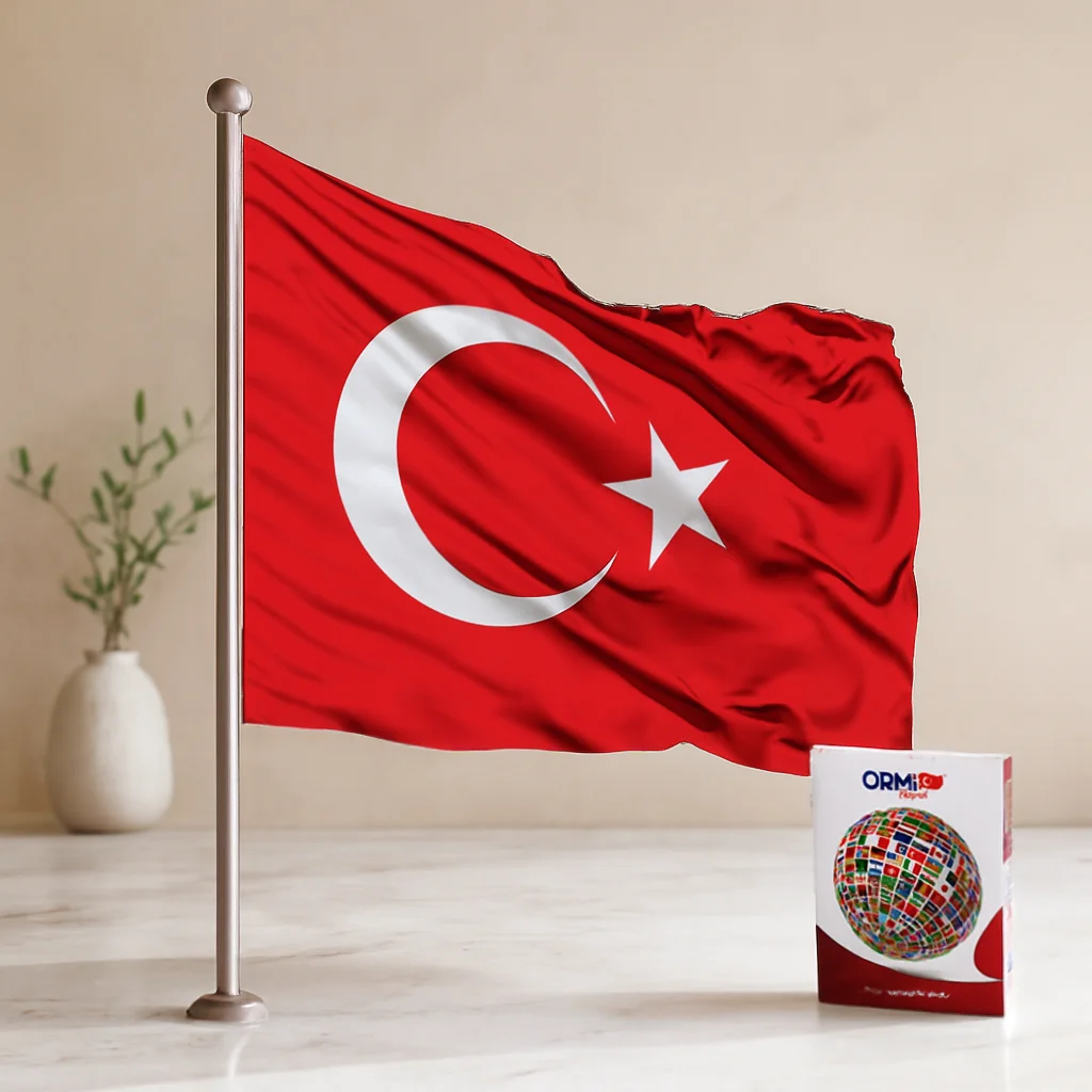Türk Bayrağı 70x105 cm Alpaka Kumaş görsel 2