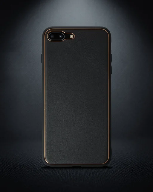 Apple İphone 7 Plus Kılıf Coco Deri Silikon Kapak - Siyah