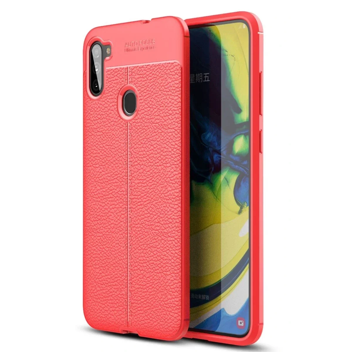 Samsung Galaxy A11 Kılıf Auto Focus Kapak - Kırmızı görsel 3