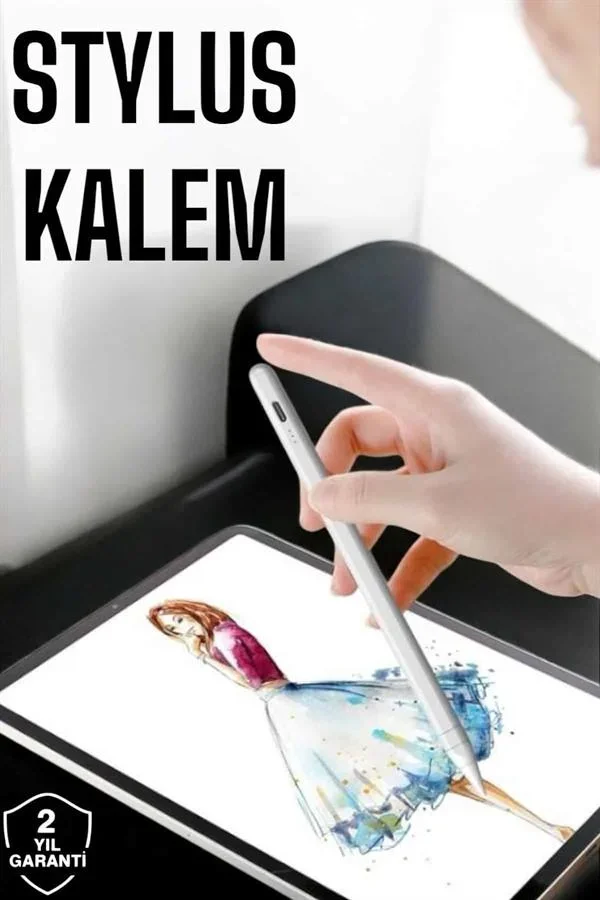 Tablet Kale Stylus Pen Dokunmatik Kalem Android Ve İOS Uyumlu Şarjlı görsel 2