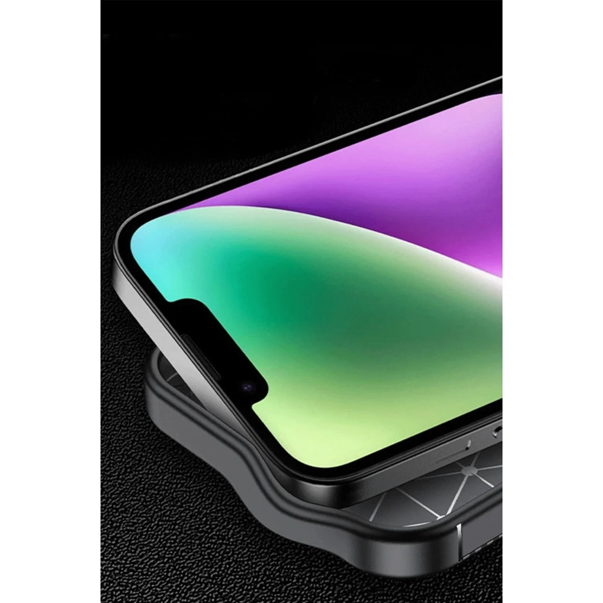 Apple İphone 16e Kılıf Auto Focus Karbon Kapak - Kahverengi görsel 2
