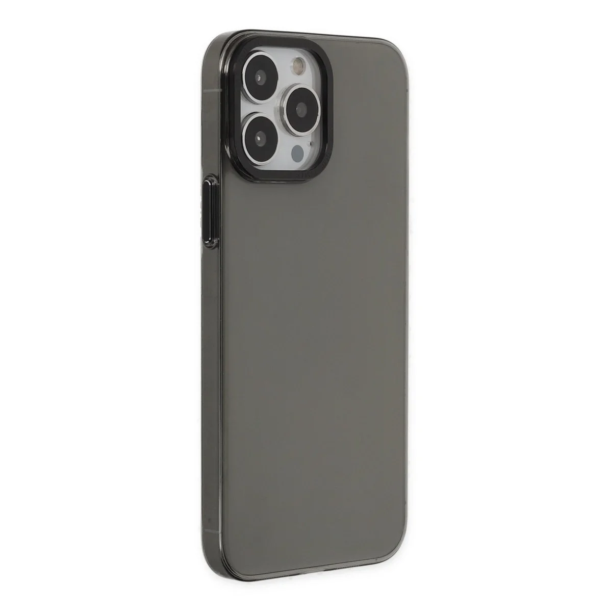 Apple İphone 13 Pro Max Kılıf Anka Pc Sert Metal Kapak - Siyah görsel 2