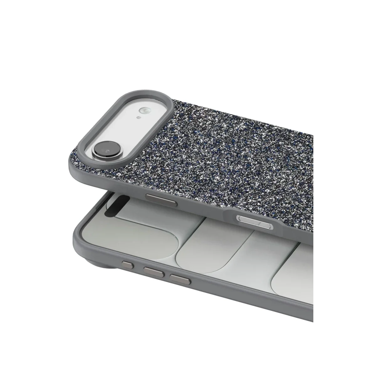Onegif Apple iPhone 17 Air Bright Simli Kapak - Gümüş görsel 2