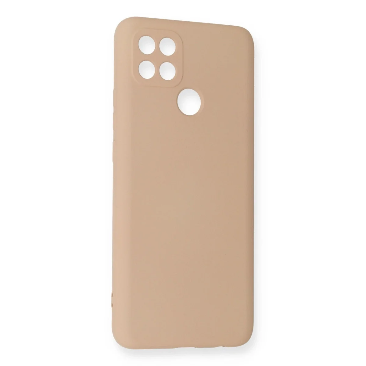 Oppo A15 Kılıf Nano İçi Kadife Silikon - Pudra görsel 2
