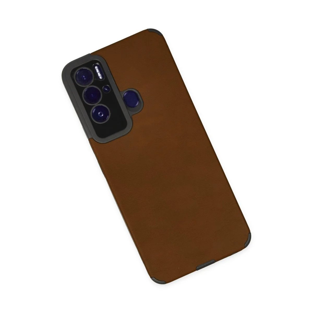 Tecno Pova Neo Kılıf Loop Deri Silikon - Kahverengi görsel 3