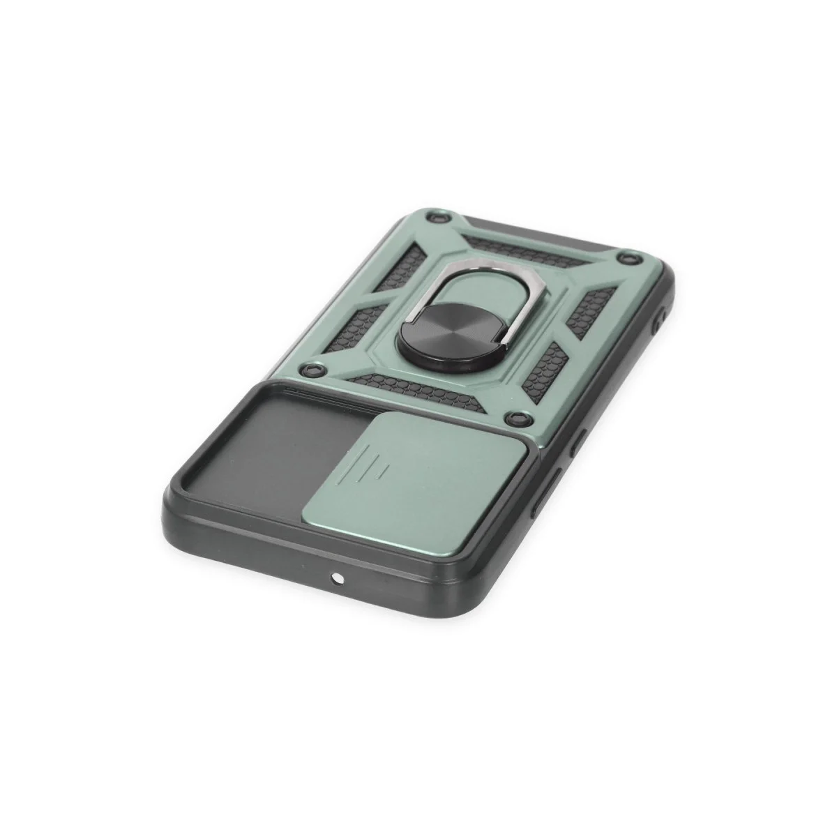 Samsung Galaxy S23 Fe Kılıf Pars Lens Yüzüklü Silikon - Yeşil görsel 4