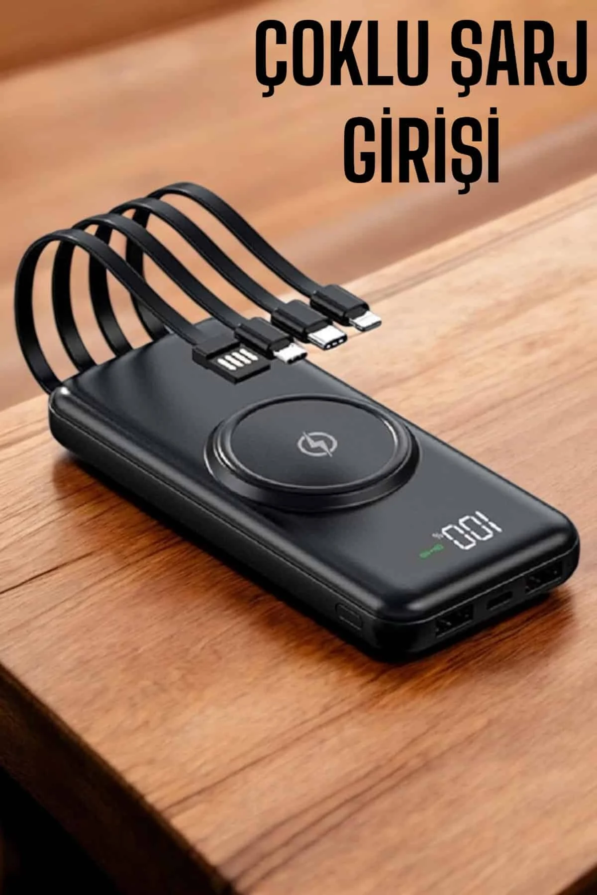 Powerbank Taşınabilir 10.000 Mah Hızlı Şarj Dijital Göstergeli görsel 2