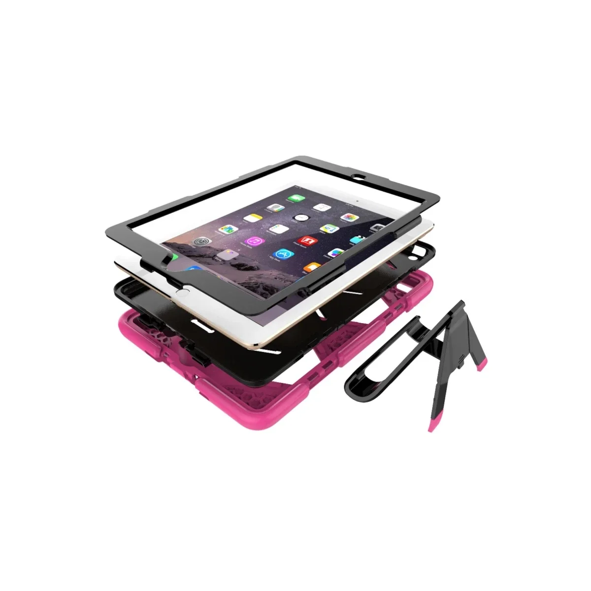 Apple iPad 5 Air 9.7 Kılıf Griffin Tablet Kapak - Pembe görsel 6