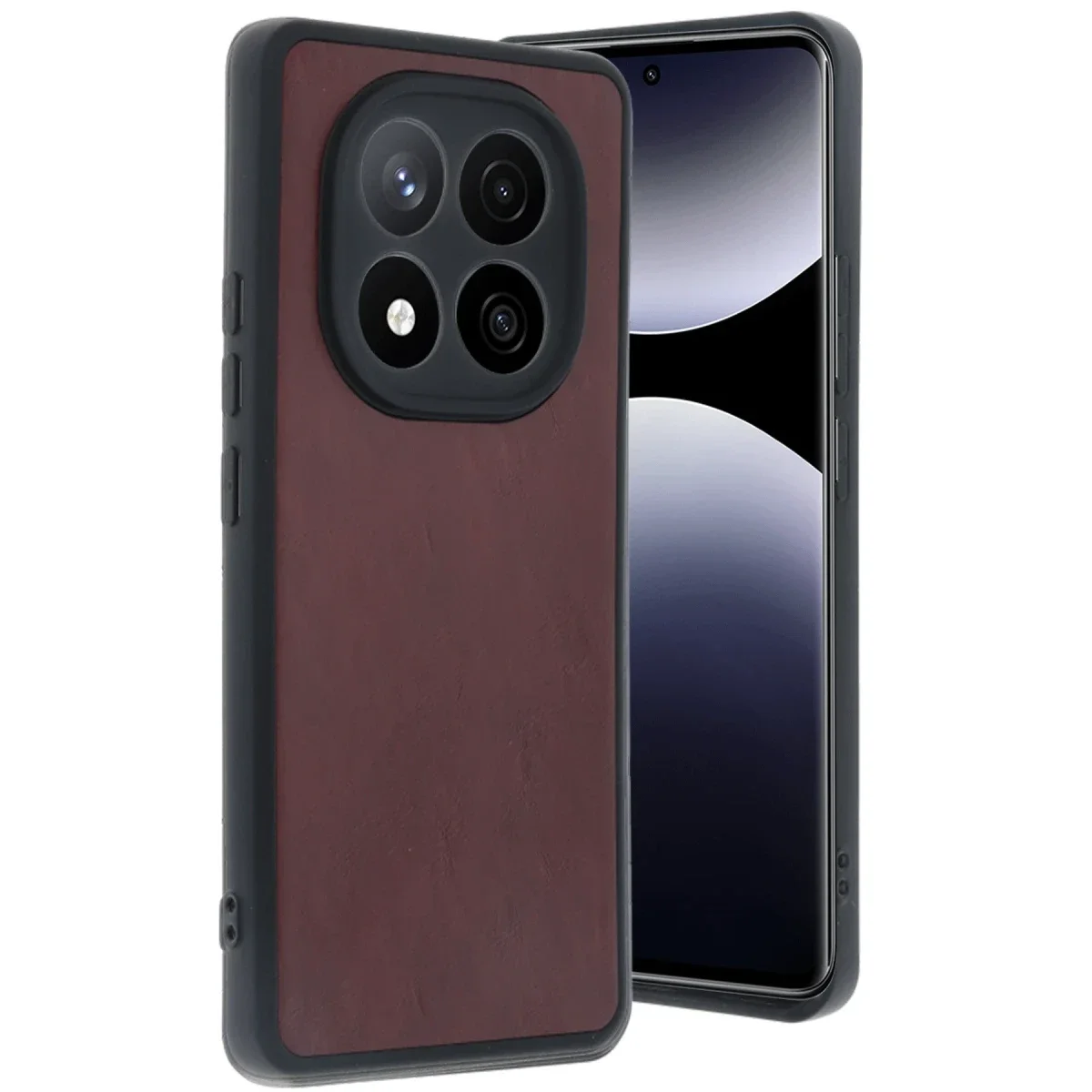 Xiaomi Redmi Note 14 Pro 4G Kılıf Aras Deri Kapak - Bordo