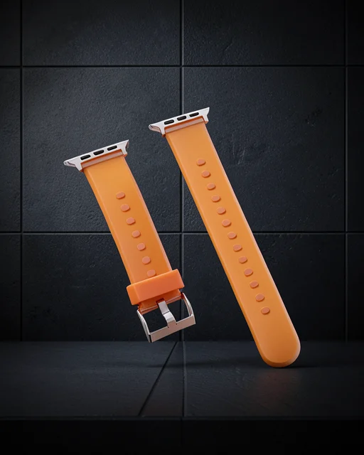 Apple Watch 38mm Jelly Silikon Kordon (saat Değildir) - Turuncu