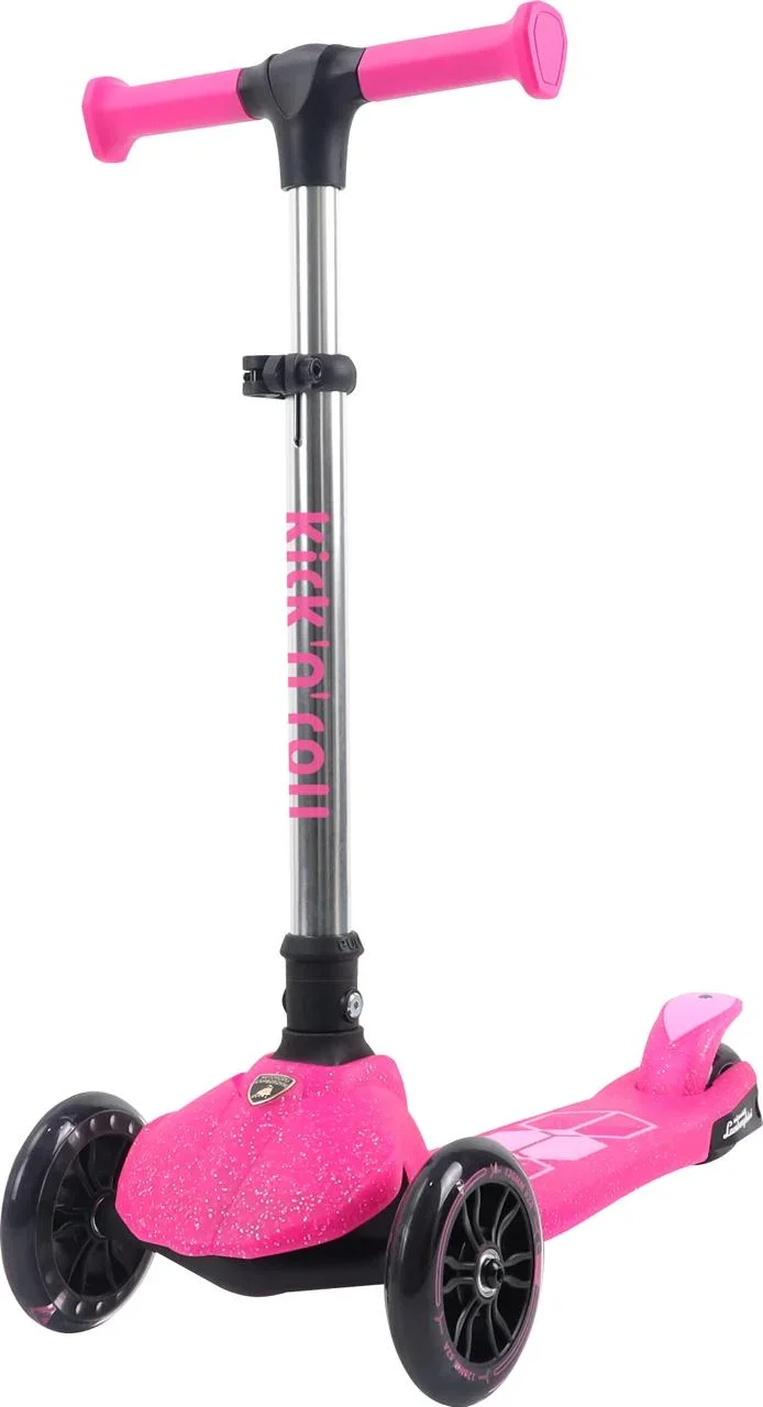 L5JELLY-P Lamborghini Lisanslı Parıltı Işıklı Scooter Pembe