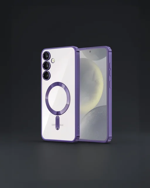 Samsung Galaxy S24 Kılıf Kross Magneticsafe Kapak - Mor