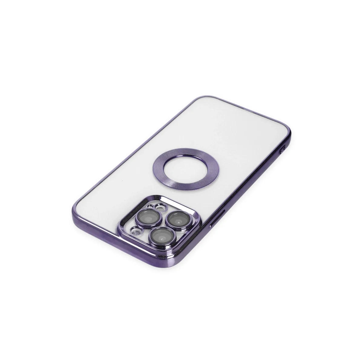 Apple İphone 14 Pro Max Kılıf Slot Silikon - Mor görsel 5