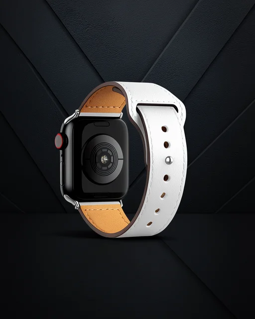 Apple Watch 42mm Kr415 Luaz Deri Kordon (saat Değildir) - Beyaz
