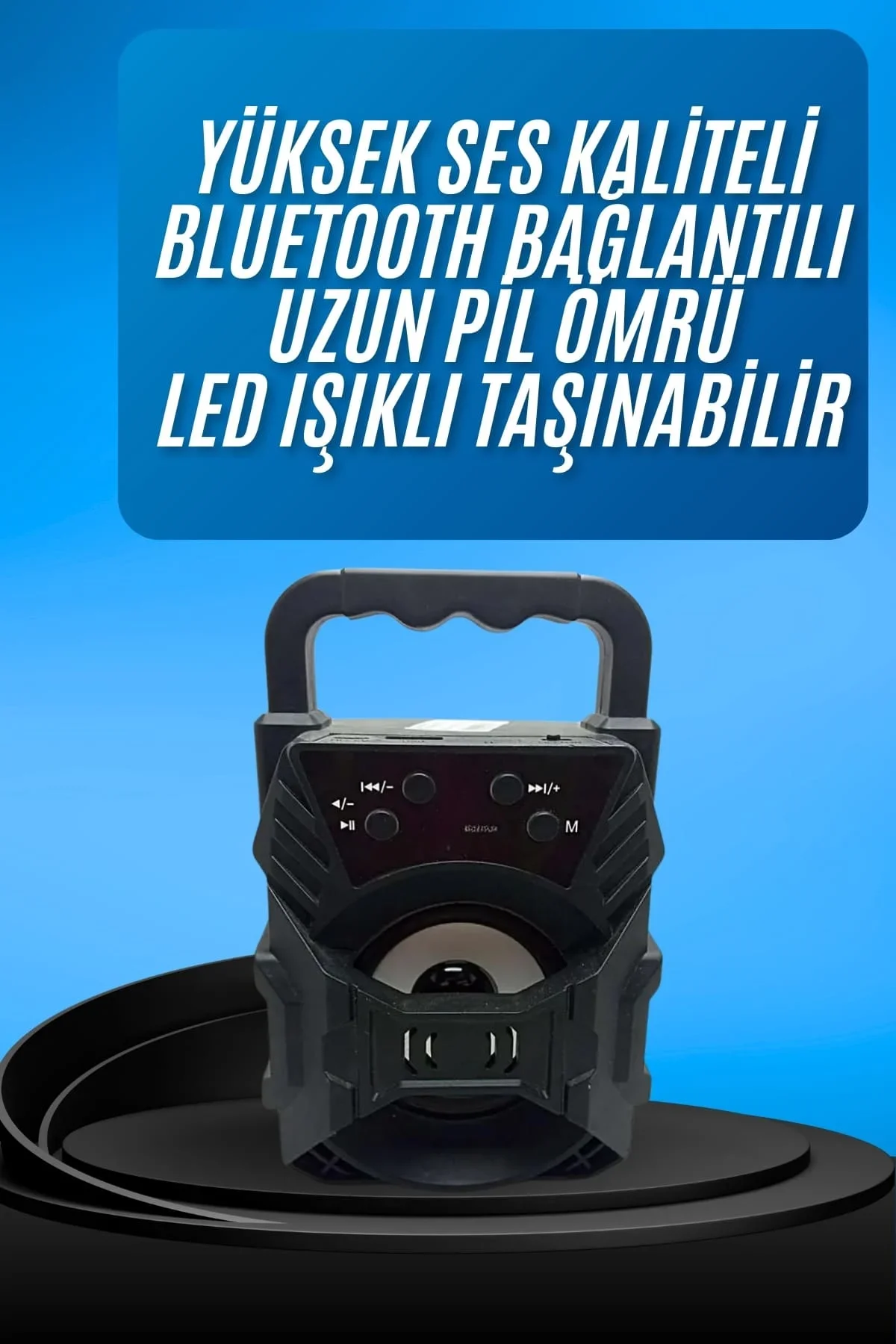 Işıklı Bluetooth Hoparlör Ses Bombası Taşınabilir Yüksek Ses Kaliteli Radyo Özelliği görsel 2