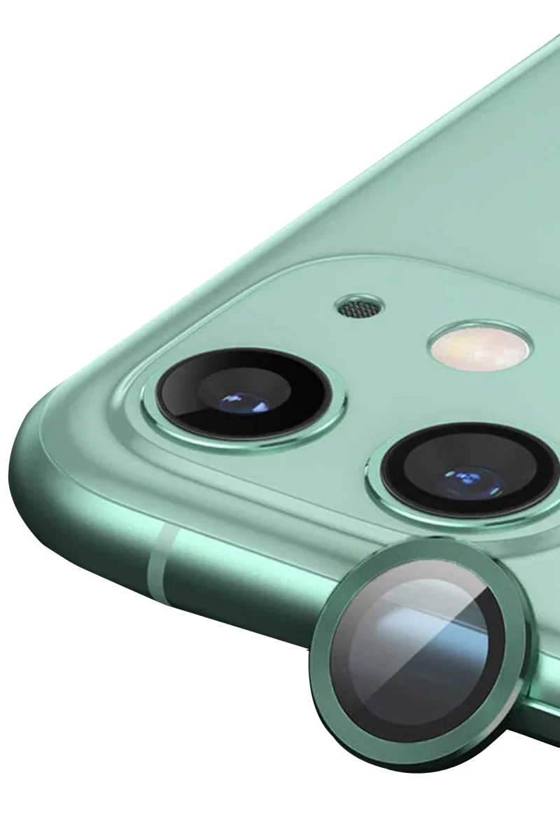 Apple iPhone 12 ni Raze Metal Kamera Lens - Yeşil