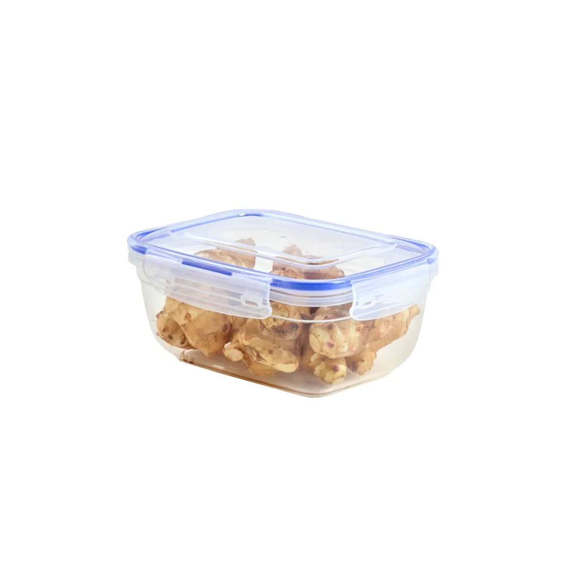 1400 ml Dikdörtgen Contalı Sızdırmaz Saklama Kabı (Şeffaf/Beyaz) görsel 2