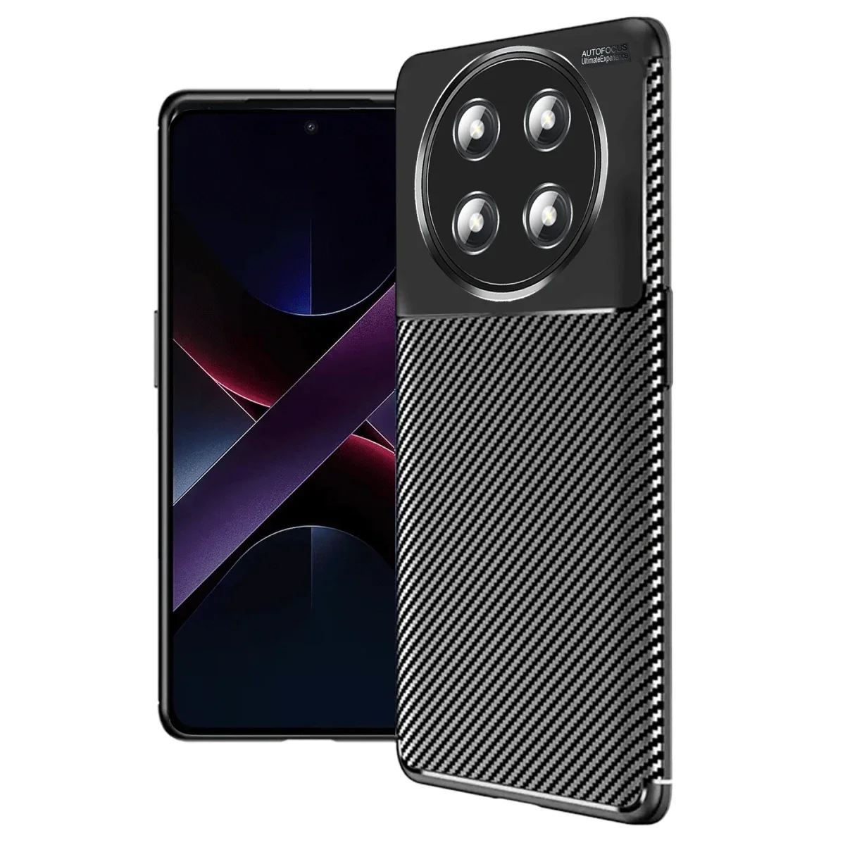 Honor Magic 7 Lite Kılıf Auto Focus Karbon Kapak - Siyah