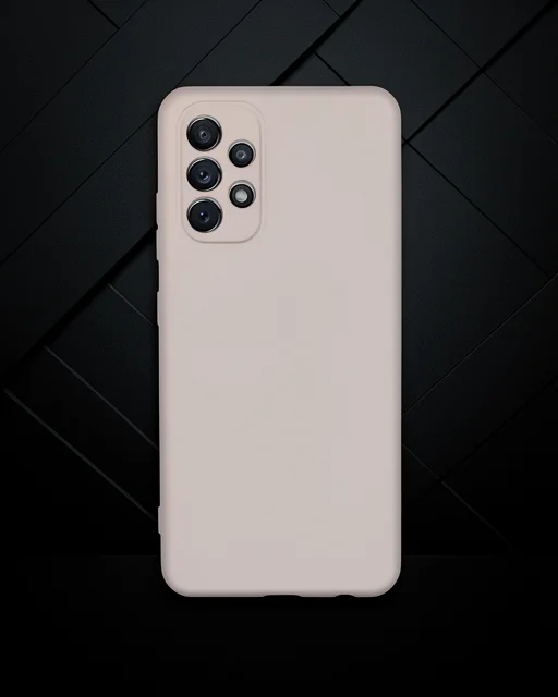 Samsung Galaxy A72 Kılıf Nano İçi Kadife Silikon - Pudra