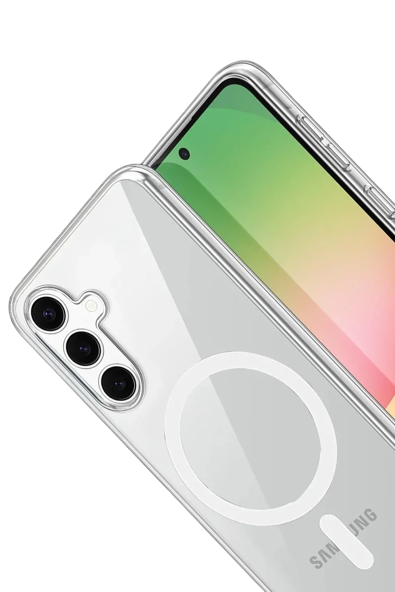 Samsung Galaxy A17 5G Combo Sert Şeffaf Magsafe Kapak - Şeffaf görsel 3