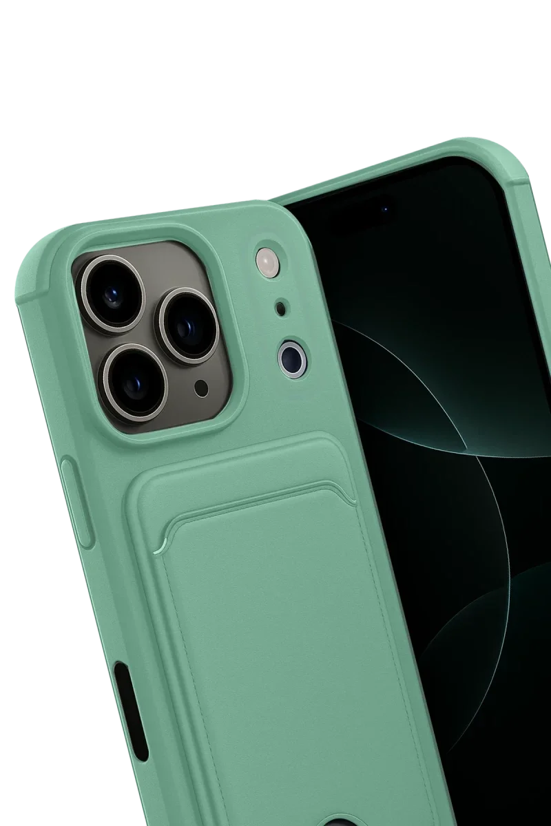 Apple iPhone 17 Pro Kelvin Kartvizitli Silikon - Açık Yeşil görsel 3