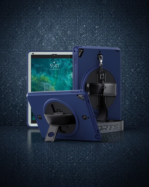 Apple İpad 5 Air 9.7 Kılıf Strap-c Otterbox Tablet Kapak - Lacivert