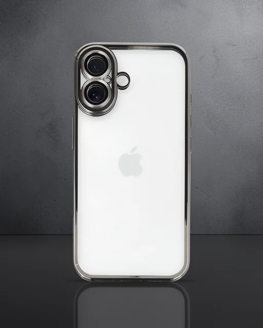 Apple İphone 16 Plus Kılıf Razer Lensli Silikon - Titanyum Gri