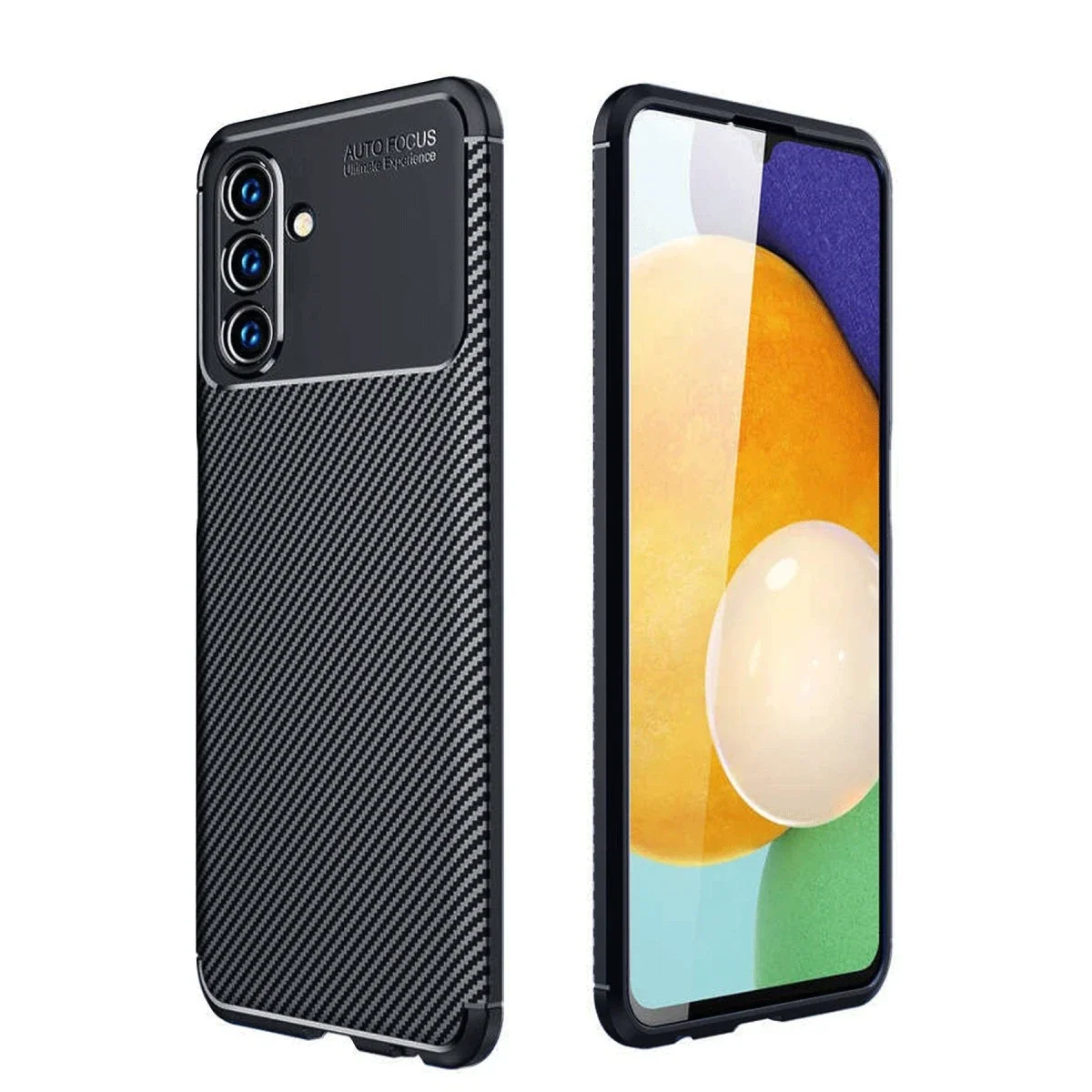 Samsung Galaxy A56 Kılıf Auto Focus Karbon Kapak - Siyah görsel 2