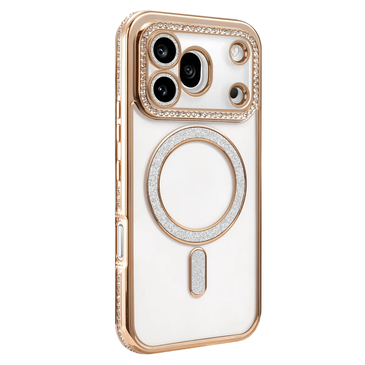Huawei Honor 600 Pro Joke Simli Magneticsafe Kılıf - Gold görsel 2
