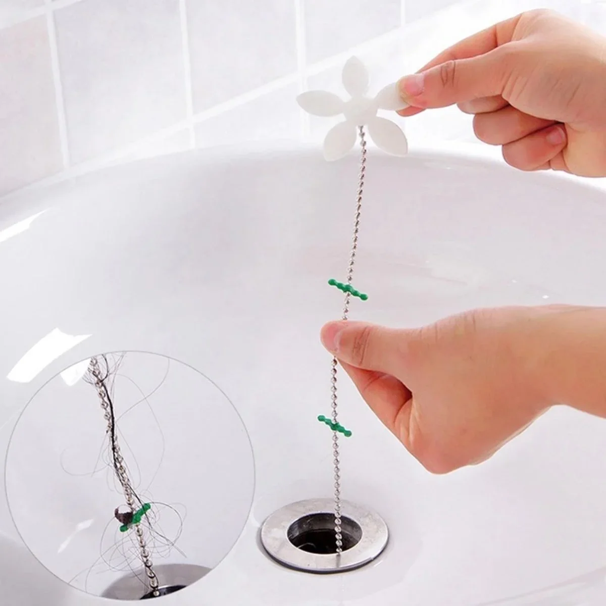 Pratik Banyo Küvet Lavabo Gideri Tıkanma Önleyici Plastik Aparat görsel 2