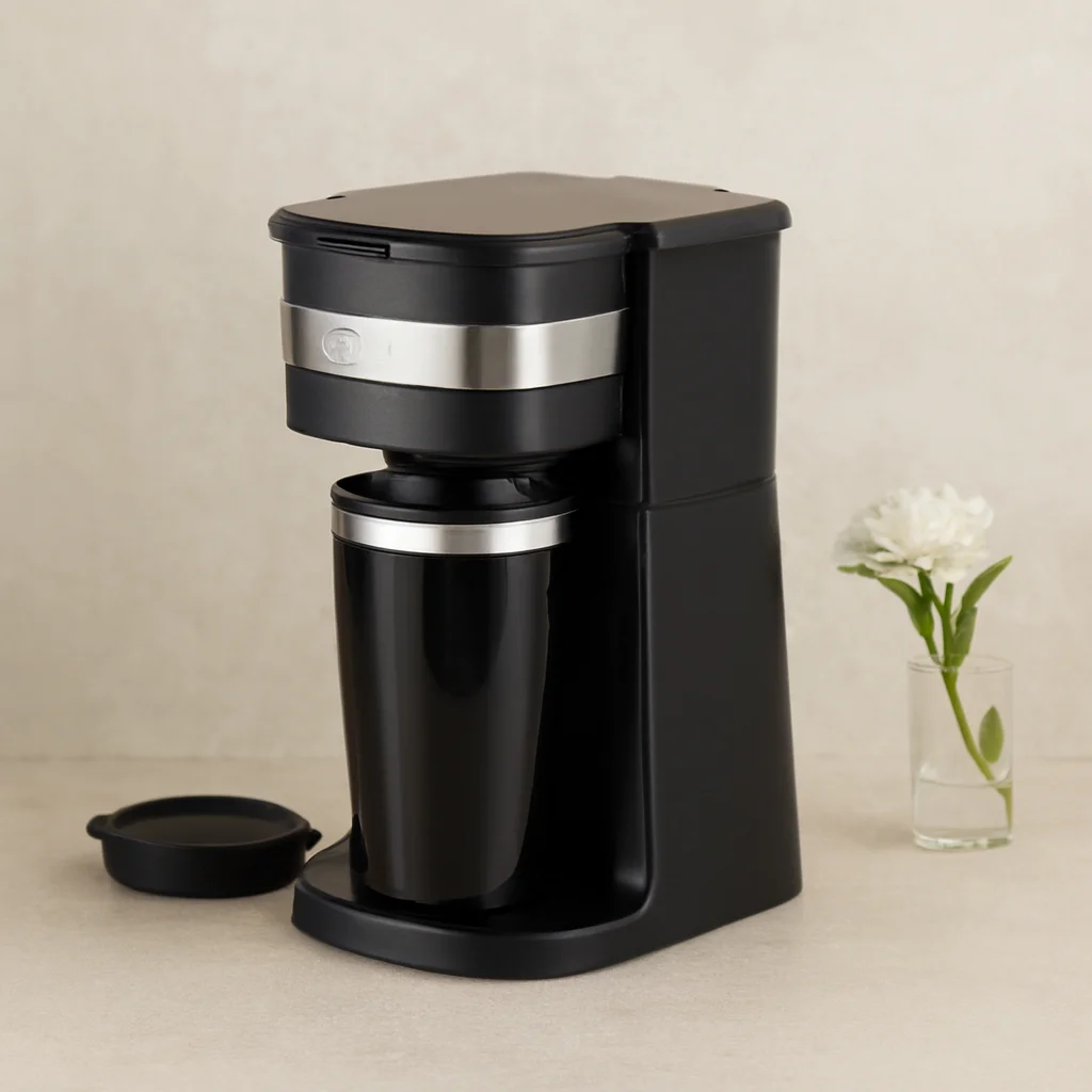 Filtre Kahve Makinesi 700W 400ml Portatif Çelik Bardak