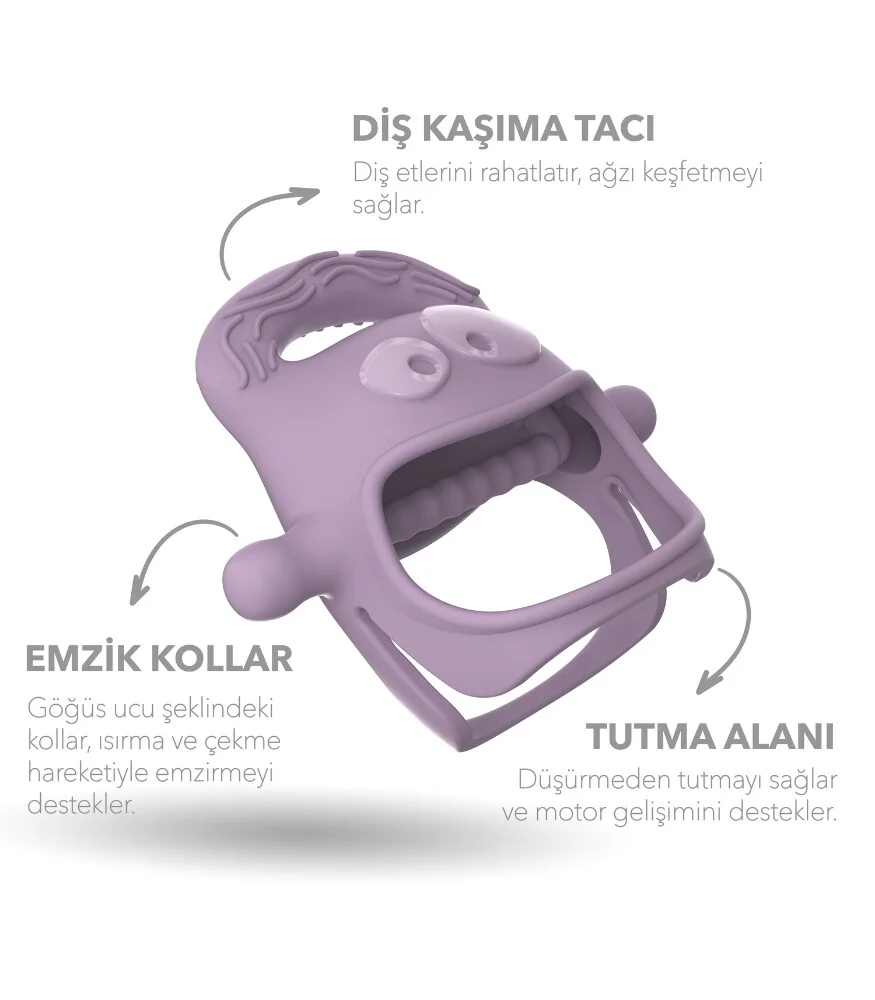 Mochi Diş Kaşıyıcı Lila görsel 2