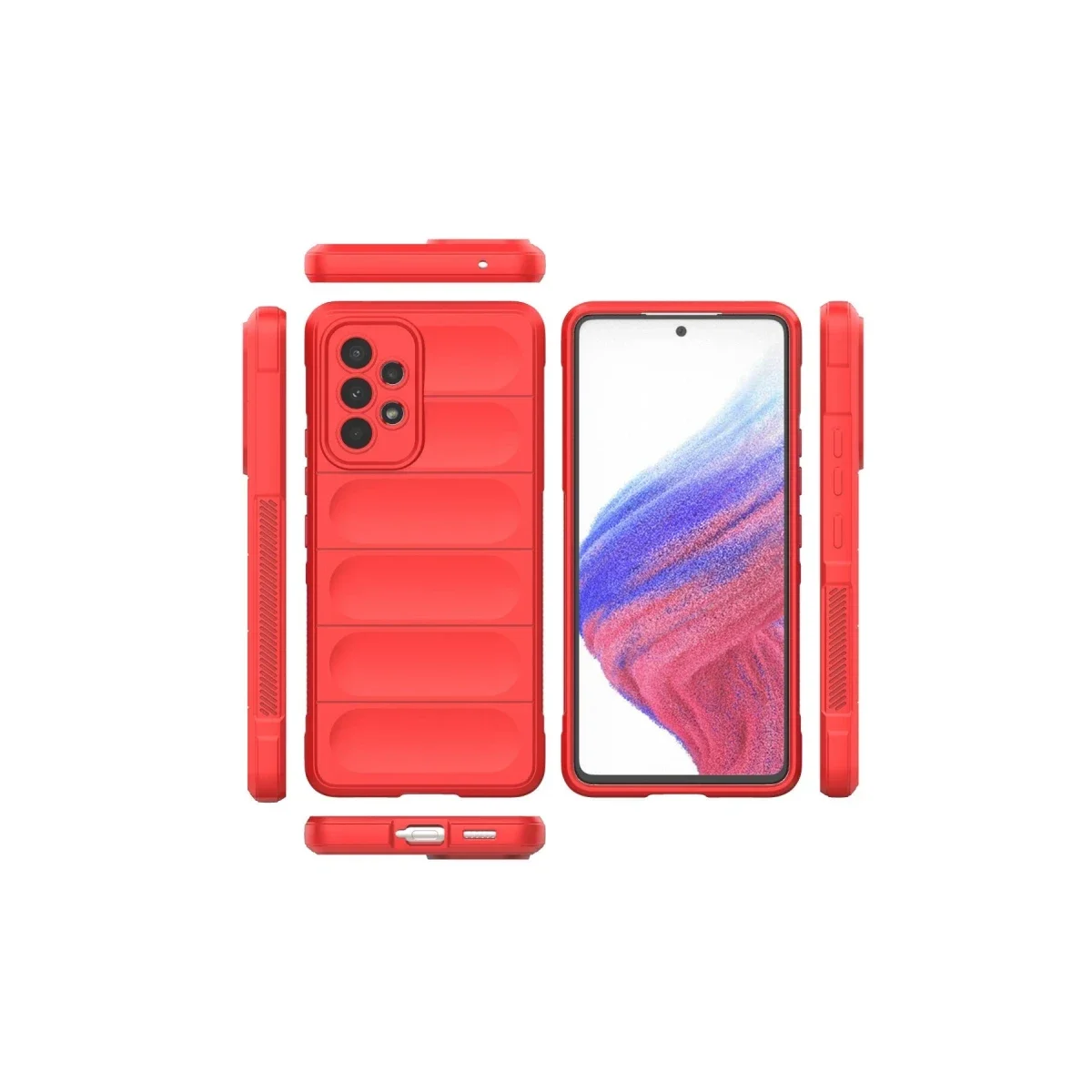 Samsung Galaxy A53 5G Kılıf Optimum Silikon - Kırmızı görsel 3