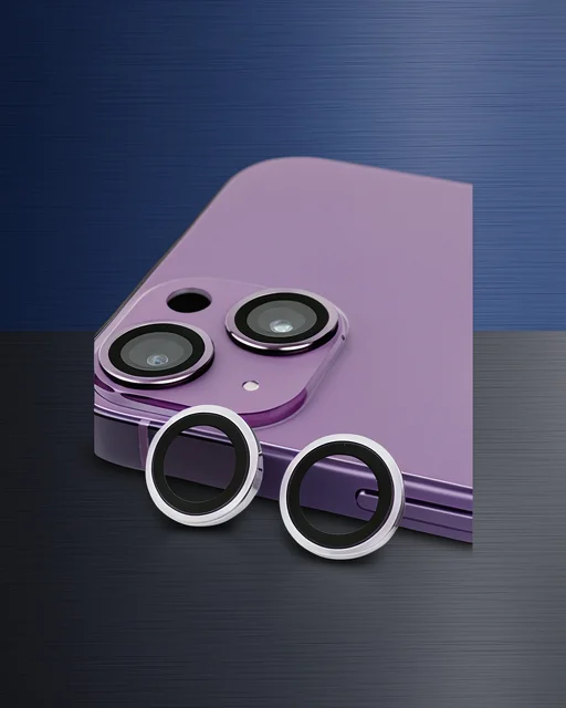 Apple İphone 14 Plus Raze Metal Kamera Lens - Mor
