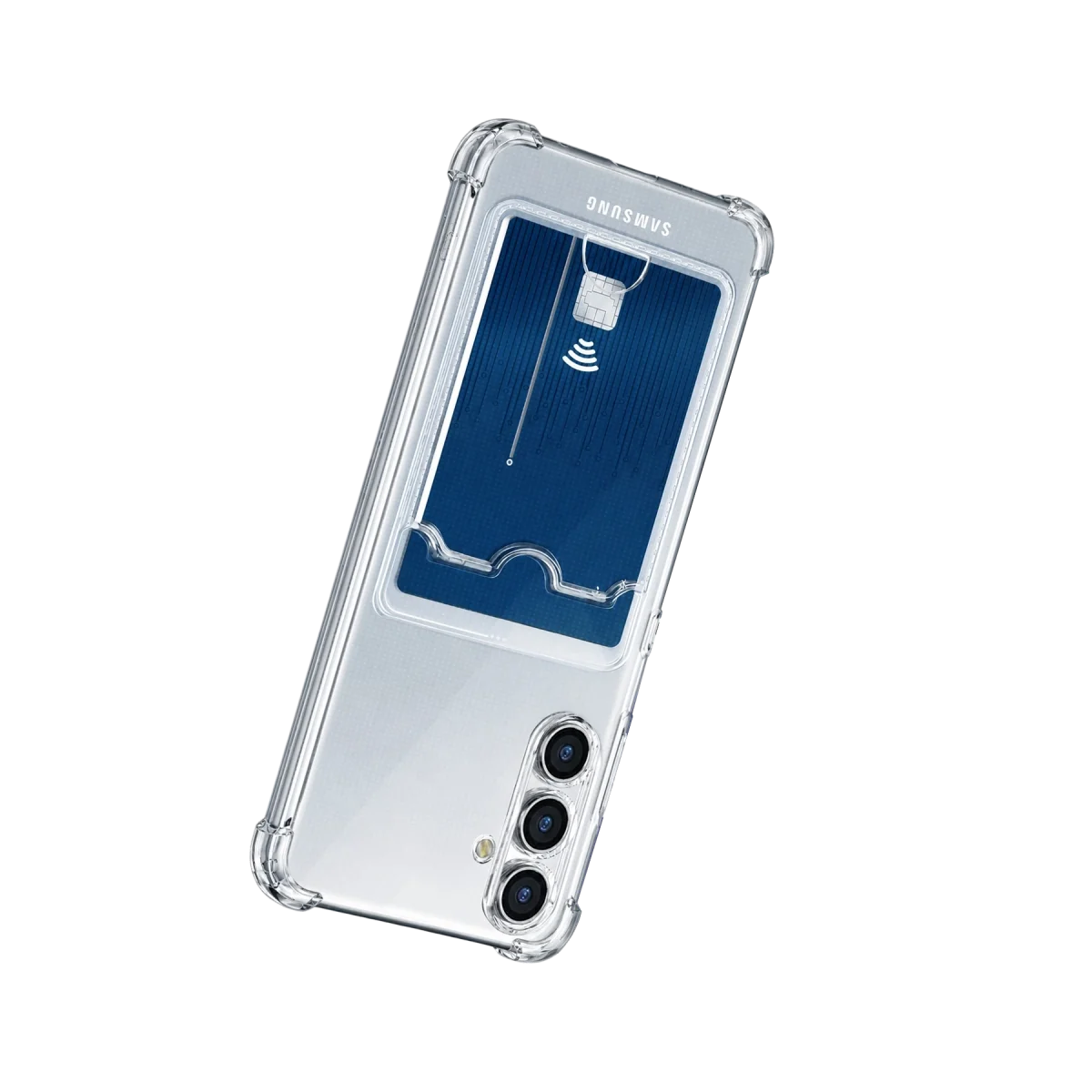 Samsung Galaxy A27 Kılıf Kart Şeffaf Silikon - Şeffaf görsel 3