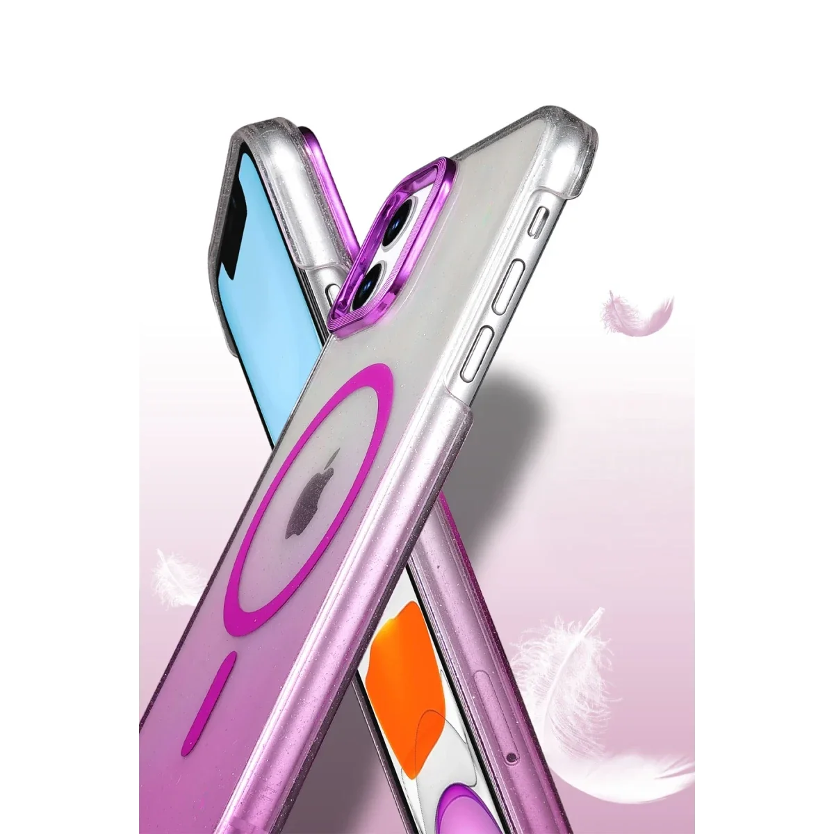 Apple iPhone 12 Glossy Magsafe Kapak - Mavi görsel 3